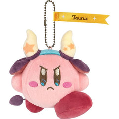 An adorable plush kirby keychain that is approximately 14cm x 10cm x 8.5cm. Great for backpacks or keychains!