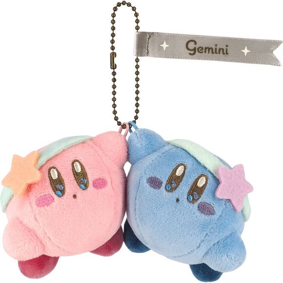 An adorable plush kirby keychain that is approximately 14cm x 10cm x 8.5cm. Great for backpacks or keychains!