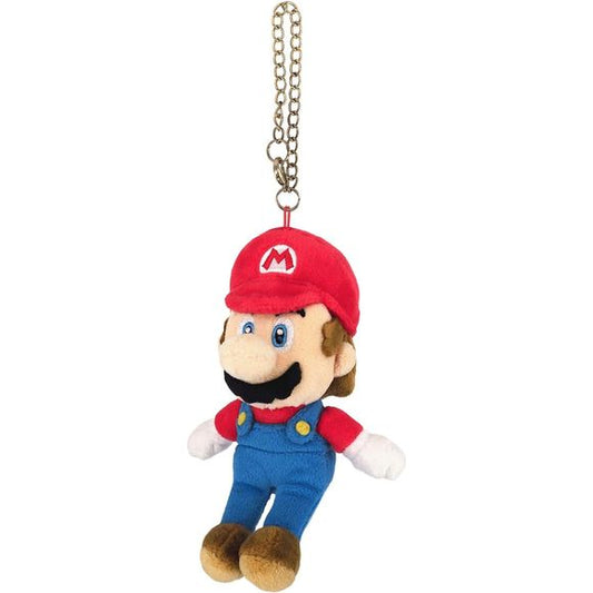 An adorable plush Mario keychain that is approximately W9 x D8 x H15.5cm.  Great for backpacks or keychains!