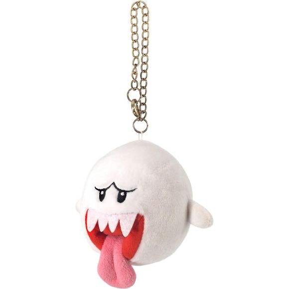 An adorable plush Boo keychain that is approximately W11 x D10 x H8.5cm. Great for backpacks or keychains!