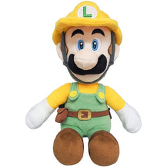 A plush featuring Builder Luigi from SMM2.