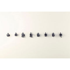 A 2020 new model of the basic M.S.G hand units “Hand Unit Normal Hand” is now available!
Four different basic sets of left and right hands are included, with swing joints attached on each hand. Users can enjoy these units even further by pairing them with Normal Hand Neo.
3 types of connector parts are included.
・3.0mm joints
・3.5mm ball joint
・5.0mm ball joint attachments (can be attached to the 3.0mm joints)
The variety of connector parts allows these hand parts to be used with a variety of Koto