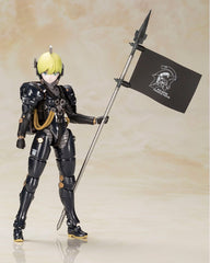 Ludens, the symbolic character for game creator Hideo Kojima’s very own company, Kojima Productions, will be released as a beautiful girl model kit in a black color variant! This model kit was based on an original design by art director Yoji Shinkawa.
Product Specifications:
・The new color design applies to the body, hair, eye color, and skin tone.
・The Spear Flag included is decorated with the Kojima Productions logo.
・Two variants of the flag are included: clear green, black
・This model comes wi
