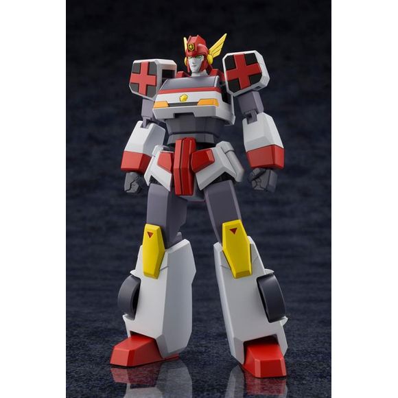 Reenact scenes from various parts of the anime Brave Police J-Decker by recreating the form of Duke with this model kit from Kotobukiya. The model kit perfectly recreates the proportions from the original design and anime while also featuring an articulated frame for the perfect balance of attention to detail and articulation.
The kit also includes the Fire Parts, which can be combined with J-Decker (sold separately) to build Fire J-Decker.