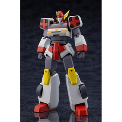 Reenact scenes from various parts of the anime Brave Police J-Decker by recreating the form of Duke with this model kit from Kotobukiya. The model kit perfectly recreates the proportions from the original design and anime while also featuring an articulated frame for the perfect balance of attention to detail and articulation.
The kit also includes the Fire Parts, which can be combined with J-Decker (sold separately) to build Fire J-Decker.