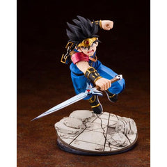 The main character from Dragon Quest appears in ArtFX J form! Dai holds his sword to confront the enemy. Both arms and the hips of this statue are posable, to display at the perfect angle. The LED light in Dai's hand will add to the effect and make this the perfect statue for your collection! The figure also includes an interchangeable scabbard for Dai's sword to display different versions from earlier and later in the series.
