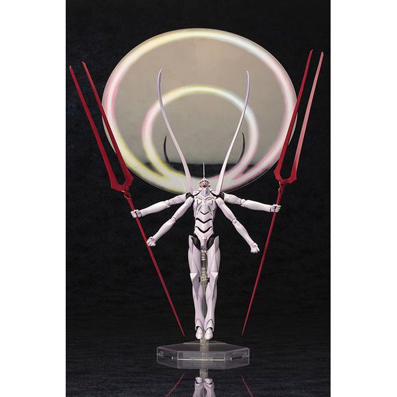 A KOTOBUKIYA Japanese import! Neon Genesis Evangelion continues to be one of the most enduring anime franchises in history with some of the most beloved characters of all time... not least of which are the incredible giant robots known as Evas. Following up on the latest version of the Test Type 01 is the next intricate plastic model kit from the series, EVANGELION NO. 13 GIJI-SHINKA3! Appearing as a tall, lanky cyborg machine resembling the Unit-01, Giji-Shinka3 is the awakened form of Evangelion No. 13. I