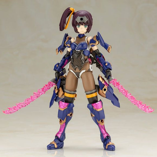 Frame Arms Girl Magatsuki is based on the Frame Arms model of the same name designed by ToMo and transformed into an original female character illustrated by E-ji Komatsu. Now a variation kit of Magatsuki, AYATSUKI, is born!