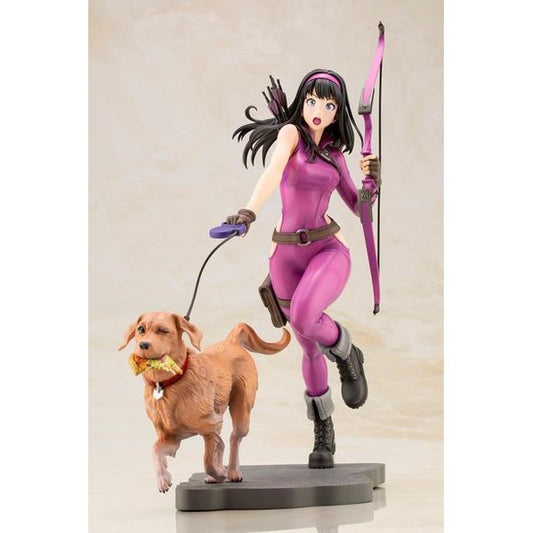 Continuing from the previous release, the latest addition to the MARVEL BISHOUJO series features a character from the new generation of heroines. The increasingly popular Kate Bishop AKA Hawkeye, who appears in everything from the comics to the games, is the newest member of the lineup. Her costume that appeared in the history-making must-read comic series Hawkeye: My Life as a Weapon, was given life by David Aja and Matt Hollingsworth. Its design is based on 1960s culture and has become Kate's main costume