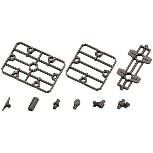 This set from Kotobukiya series allows you to increase your "HexaGear" environment by adding handrails, fences and more to their block bases! A grid-like design makes these parts useful as a quickly assembled basket-shaped rack, or an impromptu prison cell; you can use them as a small simple base by combining them with a slat plate. They can be expanded and connected with 3mm joints to make gates, slopes and doors that open and close. They can even be used with Frame Arms and Frame Arms Girl kits! You'll fi