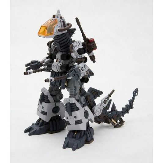 This updated model of the Helic Republic’s main Zoid Godos features the color scheme used during the war on the Western Continent and a universal cockpit. This kit also includes parts to recreate the original standard version of the Zoid, known as “Normal Type.” In addition to the default clear orange, the kit includes colorless clear parts for the canopy and chest sensor, which can be customized with model paint.