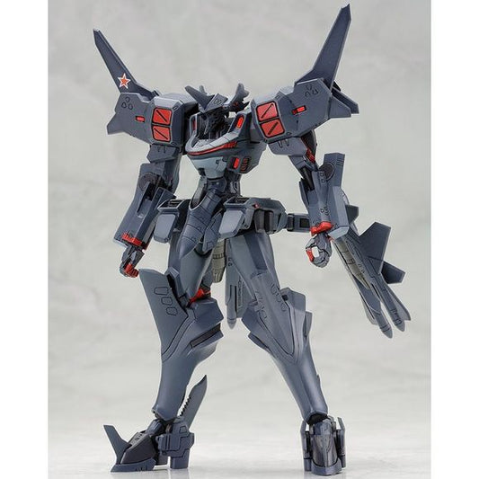 Blasting your way from Kotobukiya’s awesome model kit series based on Muv-Luv Alternative Total Eclipse is the upgraded version of the Su-37 Terminator, the elite SU-47 Berkut! With technology borrowed from the X-29 the Berkut is the crowning achievement in the field of high mobility Tactical Surface Fighters, and the model kit captures its unique look with the series’ aerospace-inspired feel and distinct armor shapes. The Su-47 is comprised of over 200 pieces pre-colored in the robot’s iconic gray and red