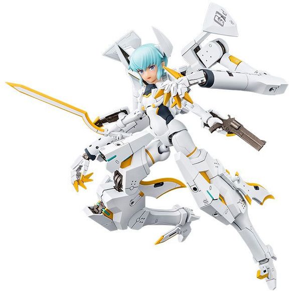 This is the third collaboration between Busou Shinki and Megami Device!
The second character from Busou Shinki, TYPE DEVIL STRARF, will be released as a plastic model kit in Kotobukiya’s Megami Device style!
This kit is based on the jet black, mechanical devil design by Humikane Shimada using current plastic model standards, all while paying maximum respect to previous models. The coloring and joint details have all been taken into consideration to produce an easy-to-assemble design that truly shows off th