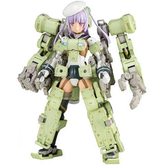 <p>Build and customize Greifen from Kotobukiya's popular <em>Frame Arms Girl</em> series!</p>
<p>Based on the original Frame Arms Greifen mecha designed by Tomotake Kinoshita, Greifen combines an articulated character model with a massive mechanical powered suit. Her signature sub-arms and oversized mechanical hands give the completed kit an imposing appearance while offering plenty of possibilities for posing and customization.</p>
<p>Greifen's powered suit can be transformed into a bipedal vehicle confi