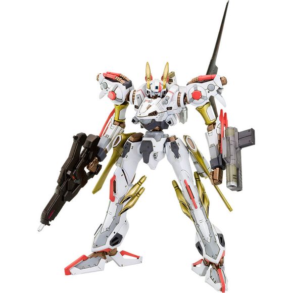 The C-03-Helios Victoria is the lead Armored Core unit from the "Armored Core: Brave New World" novel serialized in "Dengeki Hobby" magazine, and it now returns to Kotobukiya's model-kit lineup! Its mostly snap-fit parts (cement is required for just a few parts) are molded in color, so the kit will look great after assembly (painting will be required if you want it to be accurate to its video game counterpart, or to the painted sample on the packaging). Polycaps are used for the joints to allow for a wide r