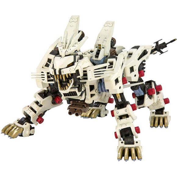 he leading popular Zoid within the Zoid series, Liger Zero, has joined the Highend Master Model (HMM) lineup in a Marking Plus Ver.!
In addition to recreating the silhouette and details of Liger Zero, the most distinctive feature, the "Changing Armor System" which is a removable armor feature, has also been recreated. The "Ion Turbo Booster" on the back also deploys as set.
The striking white color armor of this Zoid was recreated with multicolor plastic so just assembling the model kit will result in a p