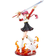 <p><strong>PRE-ORDER: Expected to ship in June of 2027.</strong></p>
<p>Hikaru Shidou from the TV anime Magic Knight Rayearth joins Kotobukiya's lineup as a 1/7 scale figure, captured mid-action with her sword raised and her bright, cheerful expression.</p><p>Her flowing hair and accessories are sculpted in detail. The paint on her outfit shows off different textures through fine gradations and precise color separation. Translucent flame effects on the base add a vivid 3D look, and Mokona is included on a