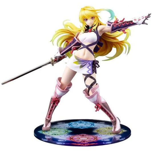 <p><strong>PRE-ORDER: Expected to ship in June of 2027.</strong></p>
<p>Milla Maxwell from Tales of Xillia joins Kotobukiya’s lineup as a stunning 1/8 scale figure, captured in a dynamic pose inspired by the cut-in for her Mystic Arte, Elemental Mastery!</p>
<p>Milla is depicted with her sword at the ready, capturing the elegance and commanding presence of the Lord of Spirits. Her voluminous, intricately sculpted hair makes extensive use of clear parts, giving the flowing strands additional depth while em