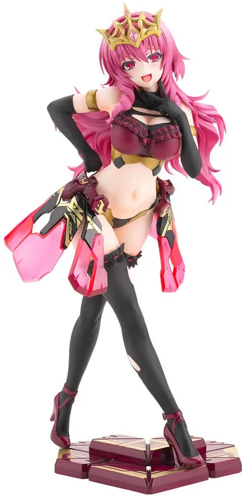 <p><strong>PRE-ORDER: Expected to ship in June of 2027.</strong></p>
<p>From Kotobukiya's bishoujo plastic model series Frame Arms Girl comes a pre-painted scale figure of Durga I Darkness Queen Ver.! She is captured on the verge of being disarmed, yet still taunting the viewer.</p><p>The figure shows a softness of skin the plastic kit couldn't achieve, along with finely sculpted hair and metallic paintwork. The right hip armor attaches with a magnet and the left with a removable peg, so you can display he