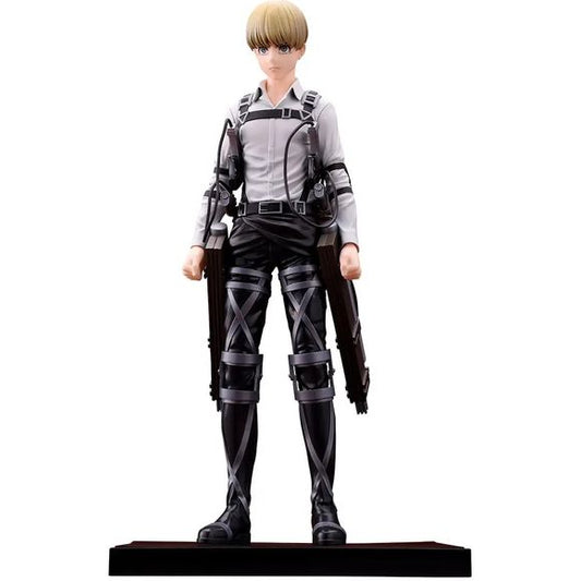 <p><strong>PRE-ORDER: Expected to ship in August 2027.</strong></p>
<p>From <em>Attack on Titan: The Final Season</em> comes Armin Arlert as part of Kotobukiya's OSHI WORKS figure series!</p>
<p>This pre-painted figure captures Armin during one of the most dramatic moments of <em>The Final Season</em>, standing with a determined expression as he resolves to move forward and confront the future ahead.</p>
<p>Standing approximately 9.1 inches tall, Armin is recreated with a strong sense of presence, detail