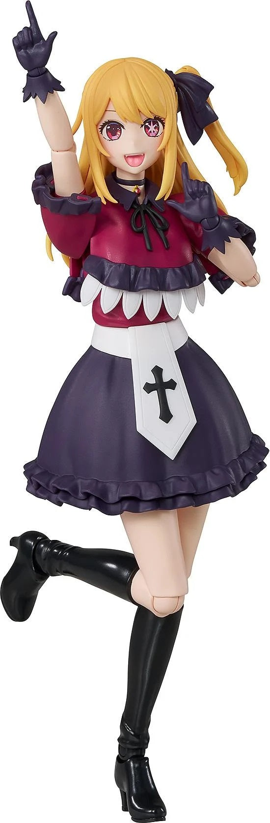 PRE-ORDER: Expected to ship in April 2027.
A plastic model kit featuring Ruby from the OSHI NO KO TV anime series is here!
Ruby from the OSHI NO KO anime series joins the KADOKAWA PLASTIC MODEL SERIES! The character’s colorful design can be recreated by simply assembling the model thanks to the colors of the materials and pre-painted parts. The movable mechanisms designed for the character allow you to reproduce iconic poses, including singing/dancing poses during live performances.
Three types of expres