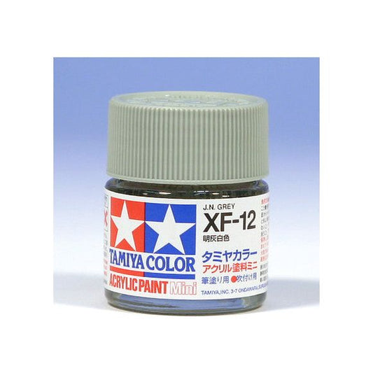 Tamiya Color Mini XF-12 Light Grey White Acrylic Paint 10ml | Galactic Toys & Collectibles