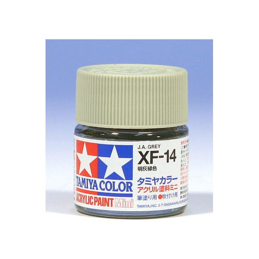 Tamiya Color Mini XF-14 Light Grey Green Acrylic Paint 10ml | Galactic Toys & Collectibles