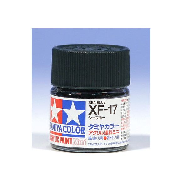 Tamiya Color Mini XF-17 Sea Blue Acrylic Paint 10ml | Galactic Toys & Collectibles