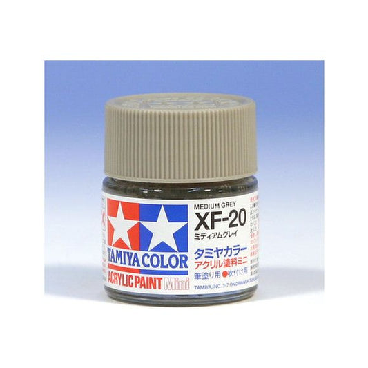 Tamiya Acrylic Paints are made from water-soluble acrylic resins and are excellent for either brush or spray painting. These paints can be used on styrol resins, styrofoam, wood, plus all of the common model plastics. The paint covers well, flows smoothly with no blushing or fading, and can be blended easily. 10ml screw top bottle. 

Proper ratio for paint thickness differs according to weather conditions. Rough guidelines of thinning ratio is 2:1-3:1 ( Tamiya Acrylic paint : thinner).

Continental US S