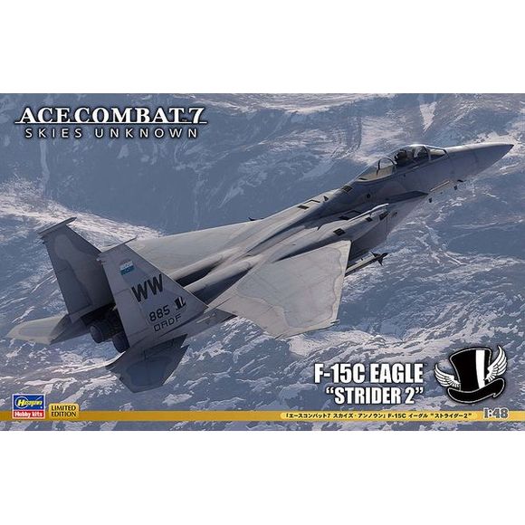 Hasegawa Ace Combat 7 Skies Unknown F-15C Eagle Strider 2 Aircraft 1/48  Scale Model Kit Galactic Toys & Collectibles