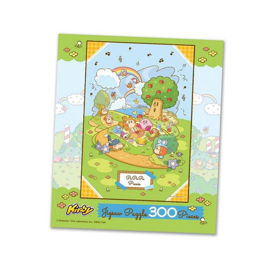 Get ready for a delightful puzzle adventure with Kirby and friends at the Pupupu Picnic! This officially licensed Kirby Puzzle offers 300 pieces of pure gaming fun. Finished size: 26 x 38cm. 300 pc jigsaw puzzle.