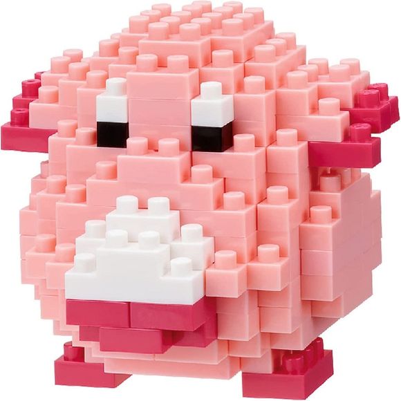 Nanoblock is a micro-sized building block designed in japan since 2008. Fun to build, Attractive to display, interesting to collect. a piece of nanoblock is the start of infinite creativity.
Chansey from Nanoblock's Pokemon Collection Series stands approximately 1.8" tall and has 140 pieces.