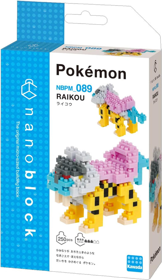 Nanoblock is a micro-sized building block designed in japan since 2008. Fun to build, Attractive to display, interesting to collect. a piece of nanoblock is the start of infinite creativity. Raikou from Nanoblock's Pokemon Collection Series stands approximately 2.08" tall and has 250 pieces