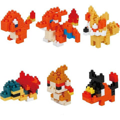 Pokémon Type Fire Set 1 is a box set of 6 unique characters! Each Pokémon stands approximately 1.38" tall. This complete box contains one of each (a complete set) and include: Charmander, Fennekin, Tepig, Charizard, Chimchar, and Cyndaquil.
Note: Warning, small pieces. Keep away from small children/animals.