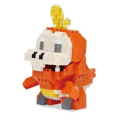 Nanoblock is a micro-sized building block designed in japan since 2008. Fun to build, Attractive to display, interesting to collect. a piece of nanoblock is the start of infinite creativity.
Fuecoco from Nanoblock's Pokémon RS Series stands approximately 3.26" tall and has 410 pieces. Difficulty level is 2.