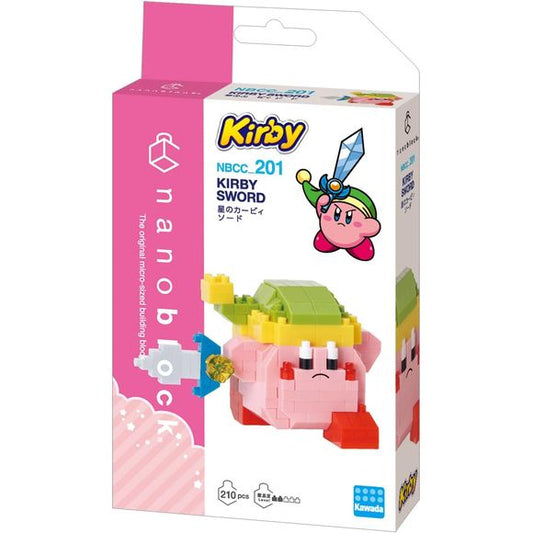 Nanoblock is a micro-sized building block designed in japan since 2008. Fun to build, Attractive to display, interesting to collect. a piece of nanoblock is the start of infinite creativity.
Kirby Sword from Nanoblock's Character collection Series stands approximately 1.65" tall in average and has 210 pieces!
Difficulty level is 2. This is considered as an entry level kit. All sets come with detailed step by step instructions. Build models with incredible detail, astounding authenticity, and unparalleled
