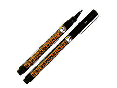 The ink drawing brush marker is most suitable for painting even finer engraved parts. The pen point is a brush type, and special water-based ink is used, so it can be applied on any kind of basecoat and paint run off can be wiped off. GM20 Black Brush Type Gundam Marker. For touch up's and detailing.