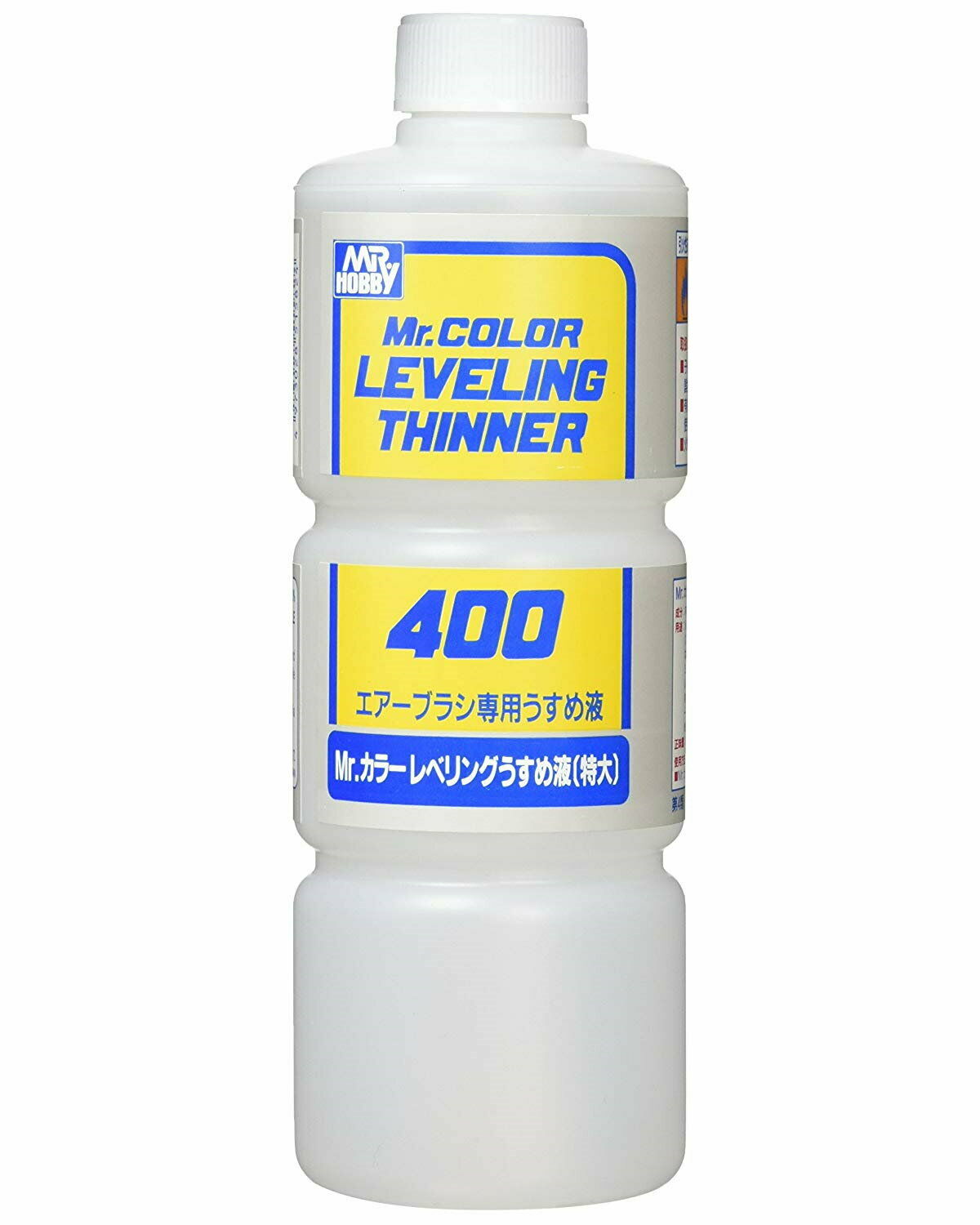 Mr Color Thinner is designed for use with Mr Color solvent based paints. Can also be used with Mr Hobby Aqueous Hobby Color. 400 ml Bottle.
Advised thinning ratio for airbrushing is 1:1.5 > 1:2 (Paint:Thinner)
Continental USA Shipping only. No expedited shipping available.