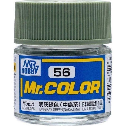 GSI Creos MR. Hobby Mr Color C56 IJN Gray Green 10mL Semi-Gloss Model Paint | Galactic Toys & Collectibles