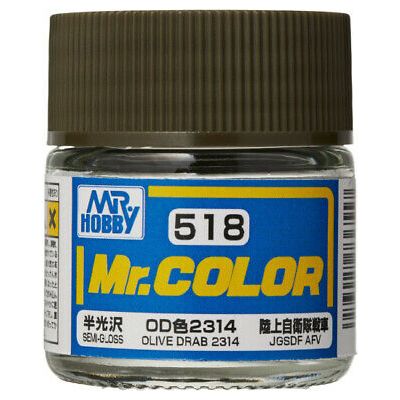 GSI Creos MR. Hobby C518 Semi-Gloss Olive Drab 10ml Model Paint | Galactic Toys & Collectibles