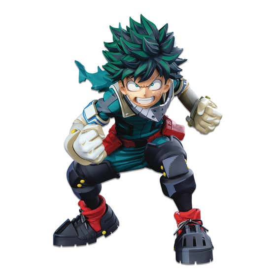 Celebrate 10 years of Banpresto with this gorgeous Super Master Stars Piece World Figure Colosseum Izuku Midoriya! Painted with vibrant colors and sculpted in a dynamic pose, this 6-inch figure is the perfect addition to any My Hero collection. This version features a 2D paint application for a unique manga-like appearance. 6.7 inches (17cm) tall.