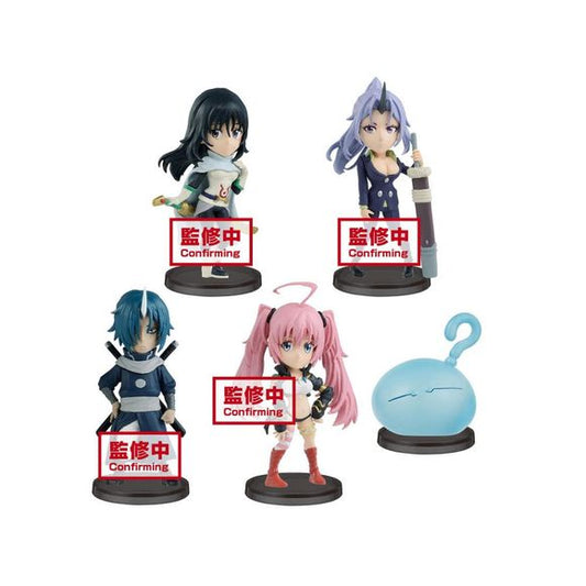 The World Collectable Figure series continues with this variety of figures from the anime, That Time I Got Reincarnated as a Slime. Each figure stands 3" (7cm) tall and is made of PVC and ABS Plastic. Collect and display the rest of the characters in the series: Shion, Souei, Milim, Rimuru (slime), and Shizue Izawa as 3-inch figures. Includes 1 random figure.