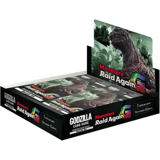 Control calamity or defend against destruction in the Godzilla Card Game!
Shin Godzilla takes the stage, alongside extraterrestrial monsters like King Ghidorah, Gigan, and Spacegodzilla!
This product contains 12 booster packs.
Each Pack contains 7 cards.
