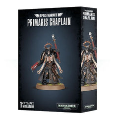 This multi-part plastic kit contains the parts necessary to assemble a Primaris Chaplain