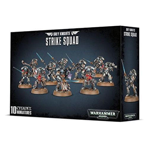 This multi-part plastic kit contains ten Grey Knights