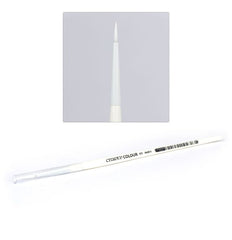 Synthetic brush fibers to prevent curling. Perfect for all of your base brushing needs. This versatile brush is great for apply base coat in hard to reach areas.