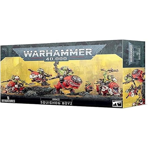 This kit builds one Nob on Smasha Squig, three Squighog Boyz, and one Bomb Squig.