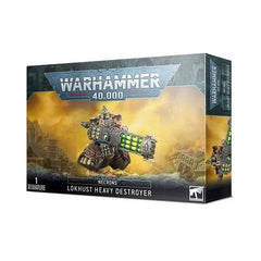 This kit builds one Lokhust Heavy Destroyer. Push-fit construction means you won't need any glue to build it, and the set comes with your choice of heads and deadly weapons. It is supplied in 33 plastic components and comes with a 60mm round base.