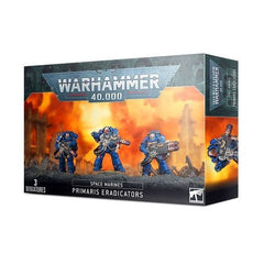 This 122-part plastic kit makes three Eradicators and is supplied with three 40mm Citadel round bases. It is also supplied with an Ultramarines Infantry transfer sheet.