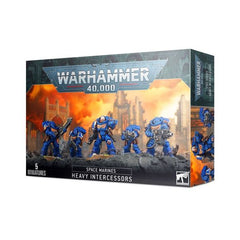 This 120-part plastic kit makes five Heavy Intercessors and is supplied with five Citadel 40mm Round Bases. The entire squad can be equipped with heavy bolt rifles, Hellstorm bolt rifles, or Executor bolt rifles, and a single member can be upgraded to carry a heavy bolter, Hellstorm heavy bolter, or Executor heavy bolter. The box also includes a Space Marines transfer sheet.